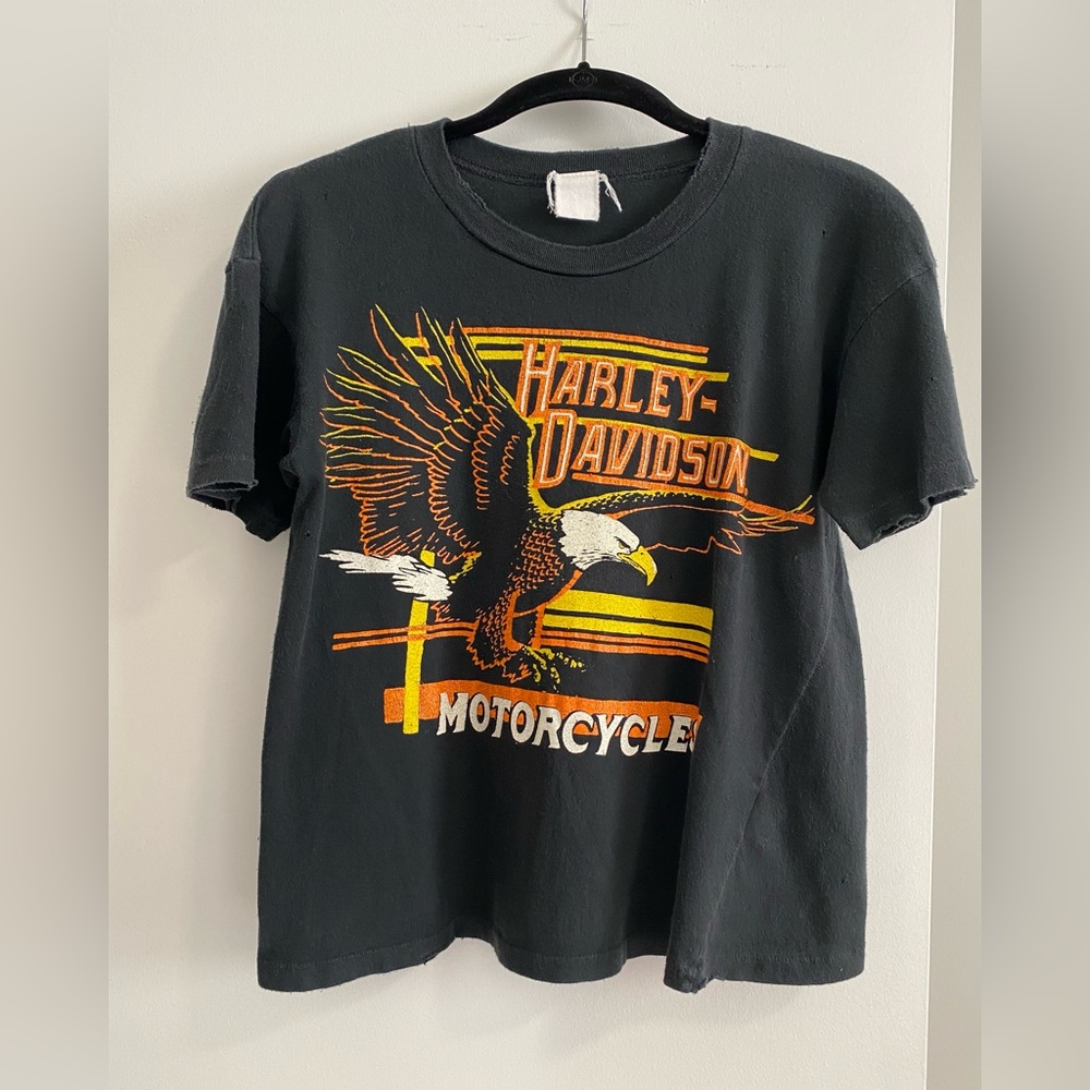 MadeWorn Harley Davidson Cropped Tee